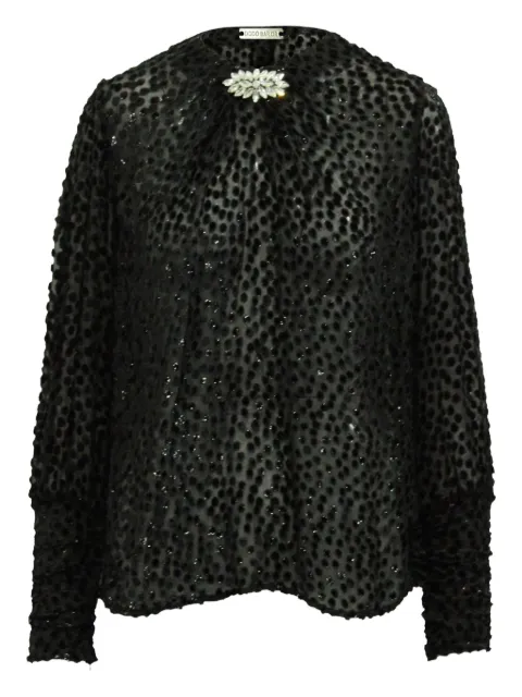 Dodo Bar Or embellishment puff-sleeve blouse
