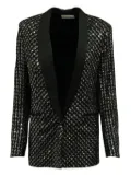 SANDRO sequined tailored blazer - Black