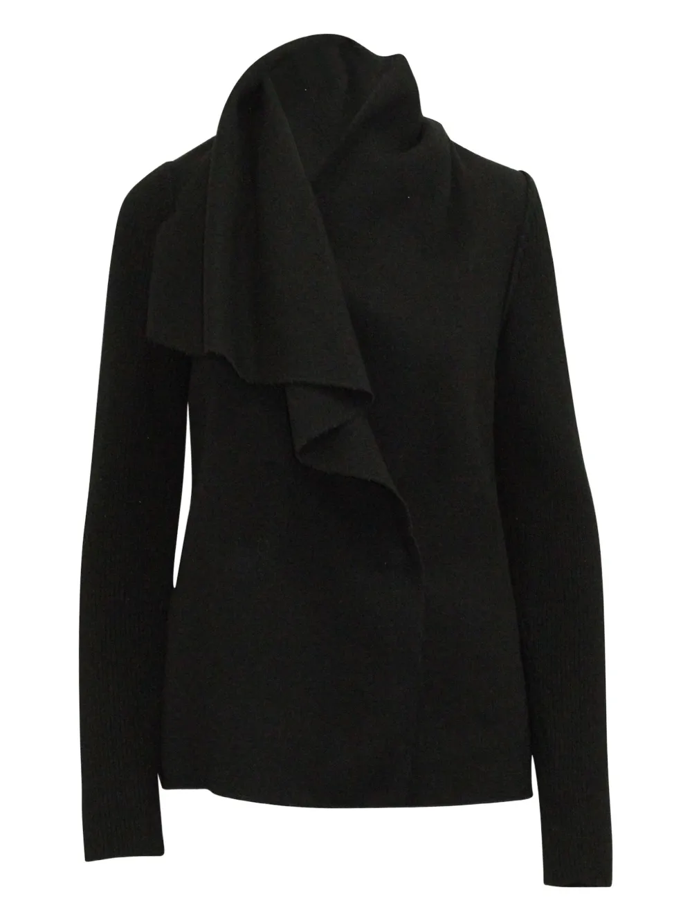 Lanvin Pre-Owned draped-detail wool jacket | Black | Image 1