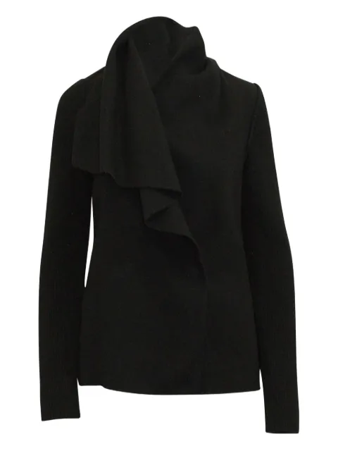 Lanvin Pre-Owned draped-detail wool jacket