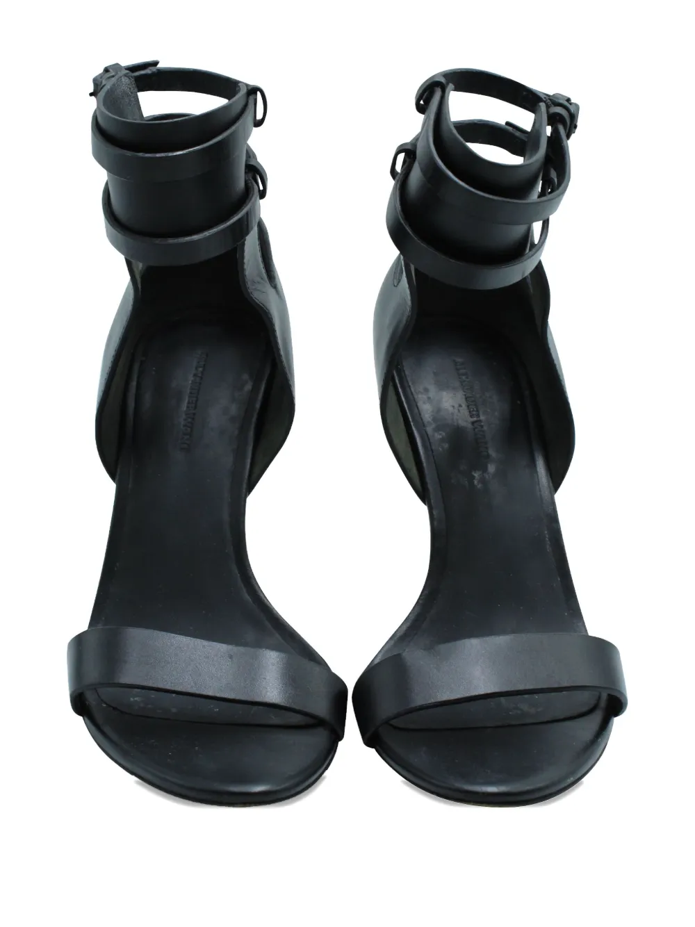 Pre-owned Alexander Wang Ankle-strap Heeled Sandals In Black