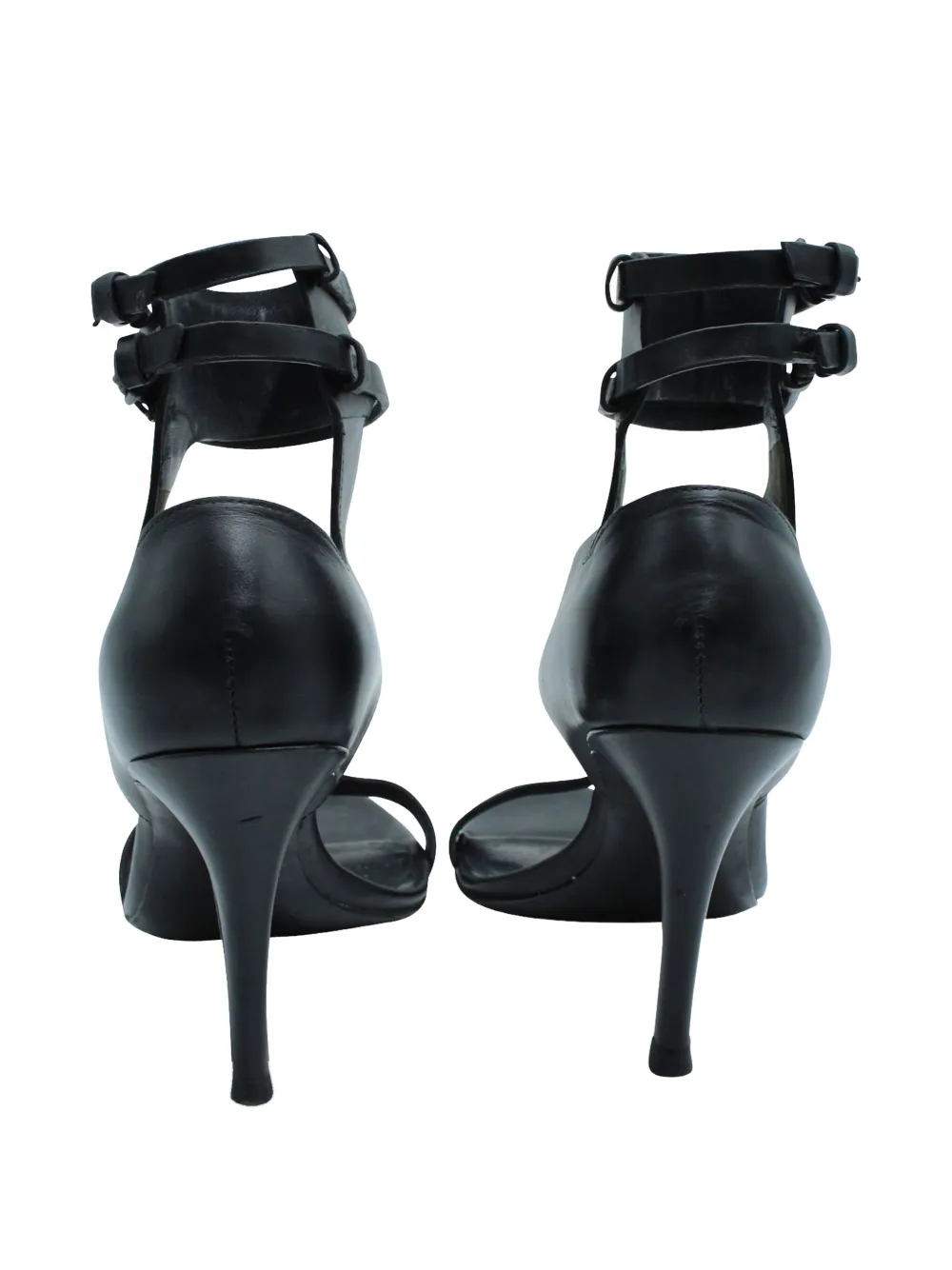 Pre-owned Alexander Wang Ankle-strap Heeled Sandals In Black