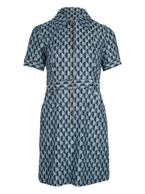 SANDRO monogram-print short-sleeve dress