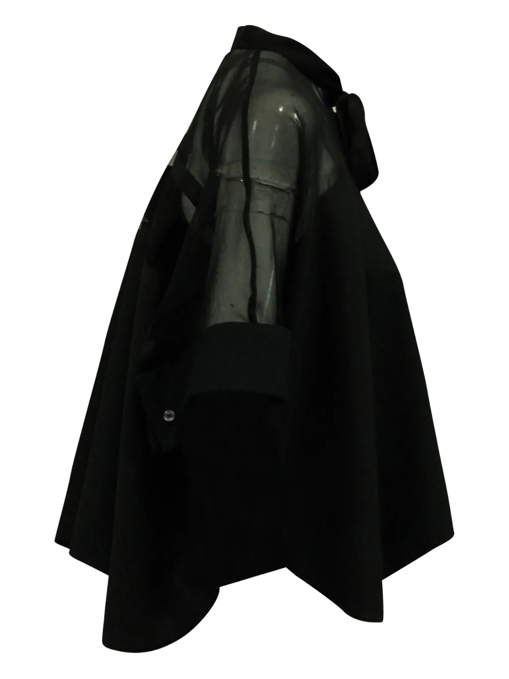 NIKE x SACAI sheer-panel tie-neck shirt | Image 2