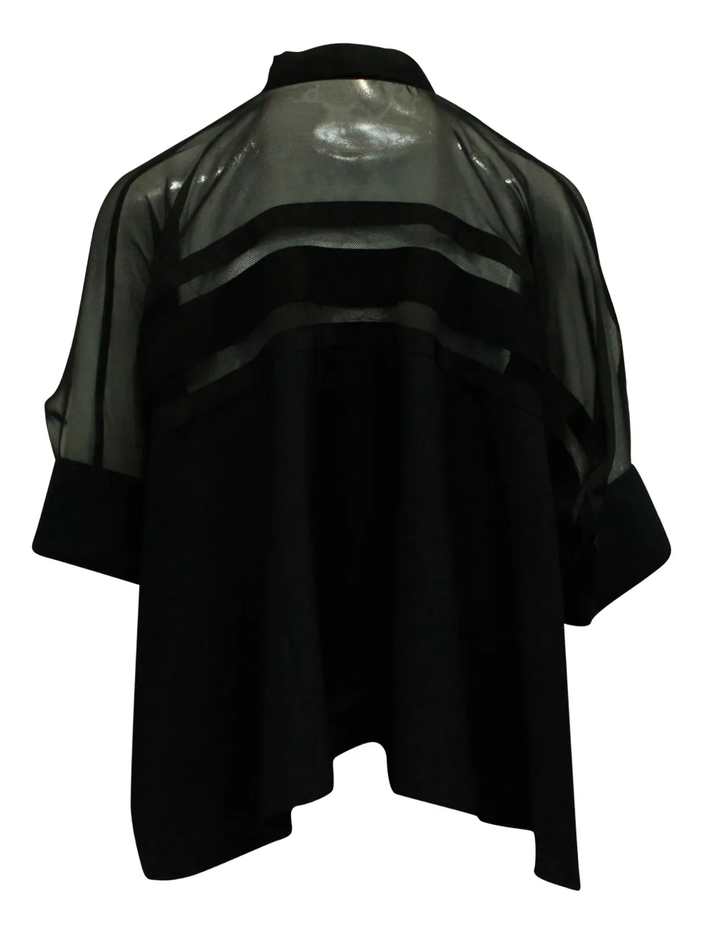NIKE x SACAI camisa con panel transparente y moño en el cuello | Image 2