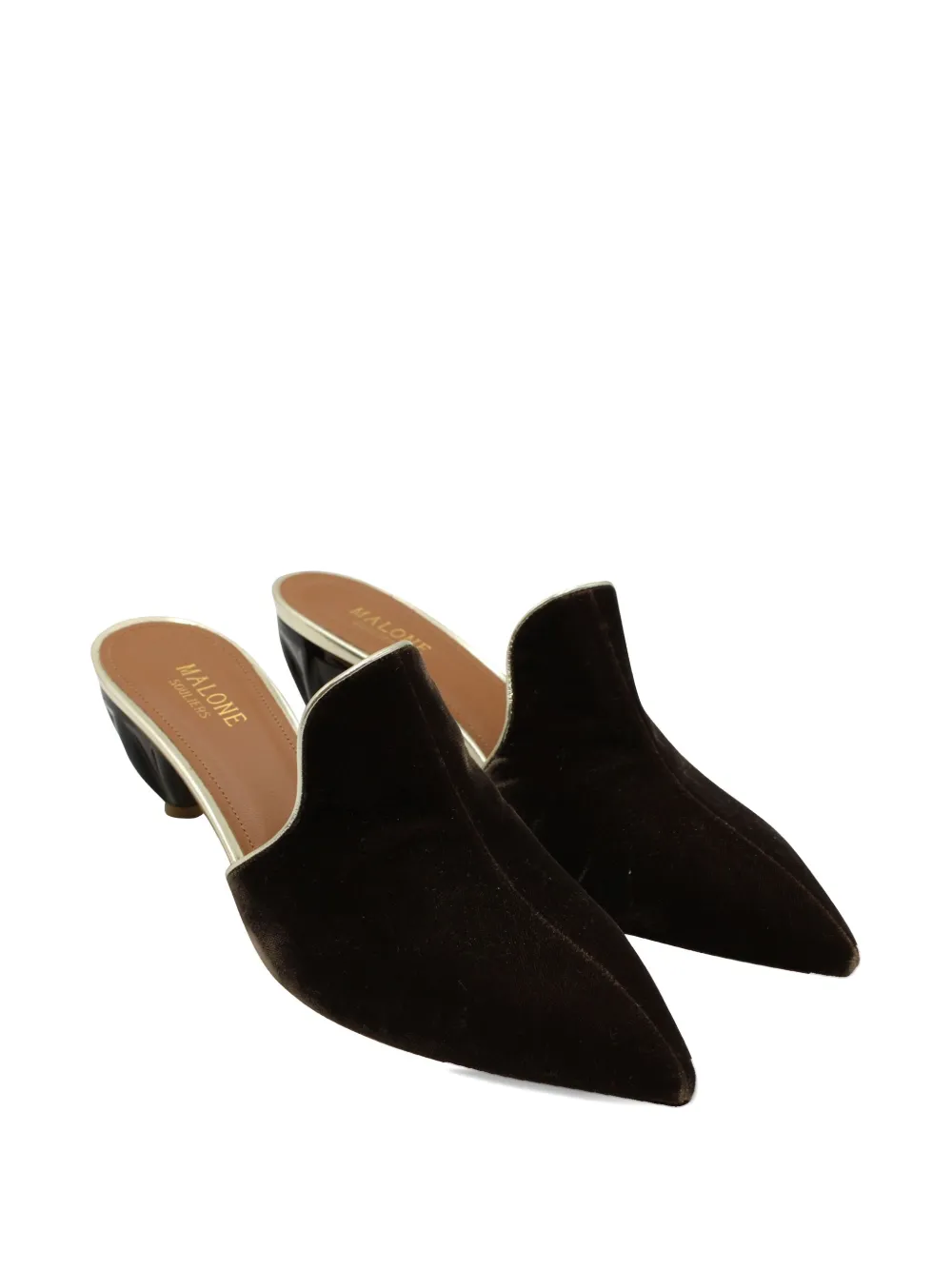 Malone Souliers Marianne pointed-toe heeled mules - Bruin