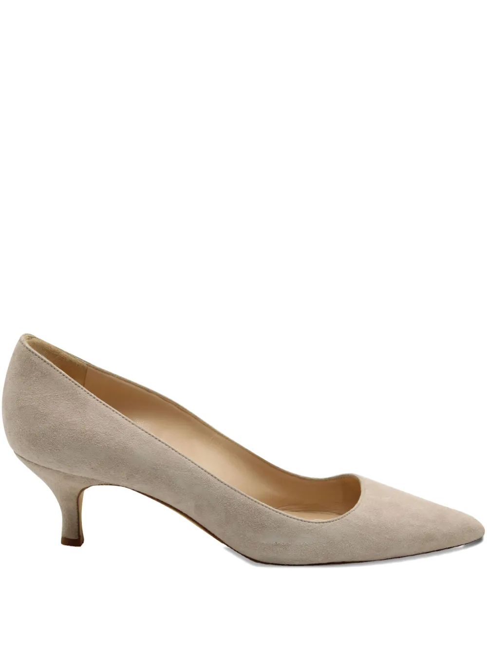 Manolo Blahnik point-toe kitten-heel pumps | Grey | Image 1