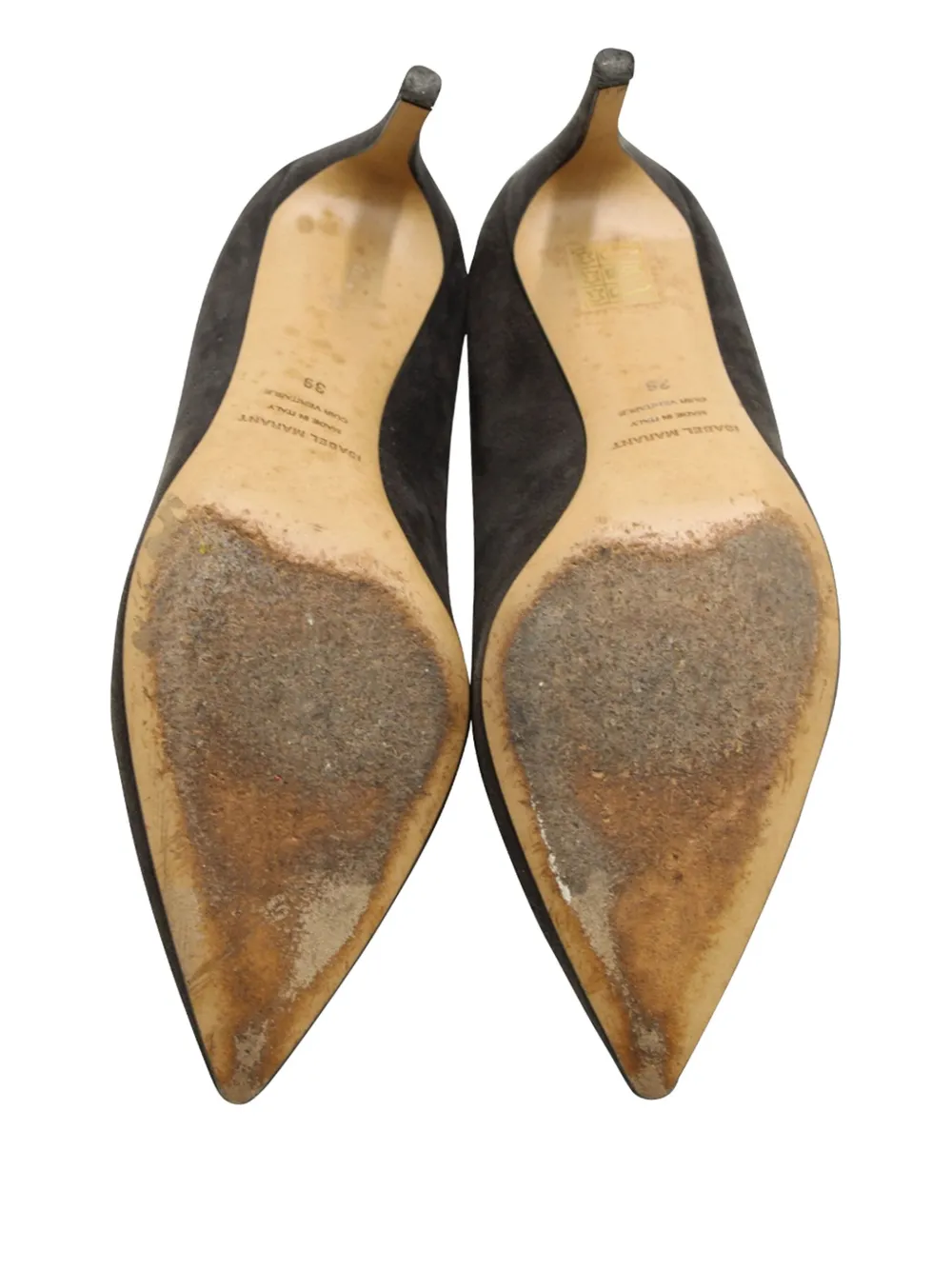 Pre-owned Isabel Marant Vintage Pointed-toe Suede Pumps In Gray
