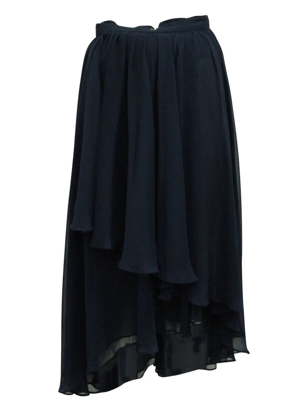 Pre-owned Alice And Olivia Layered Asymmetric Skirt In Blue