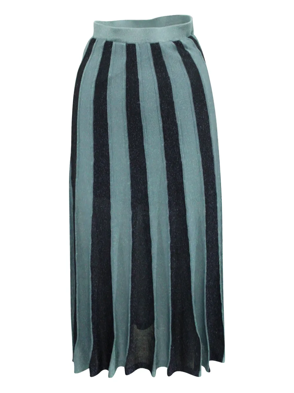 SANDRO pleated striped midi skirt | Blue | Image 1