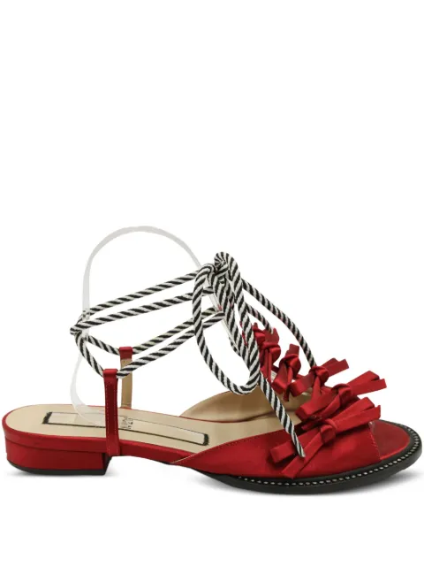 Nº21 ankle-tie bow sandals