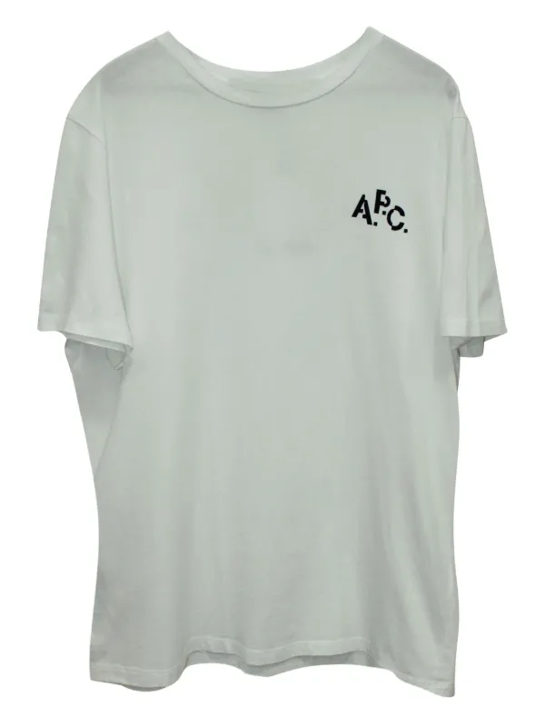 【A.P.C.】ロゴホワイトTシャツ A.P.C. ロゴ Tシャツ | ホワイト | FARFETCH JP