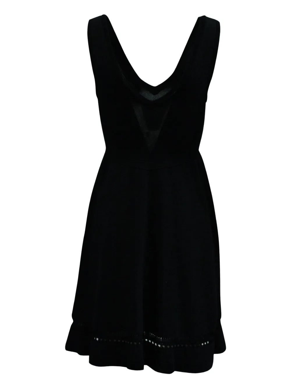 SANDRO lace-trimmed sleeveless mini dress - Zwart