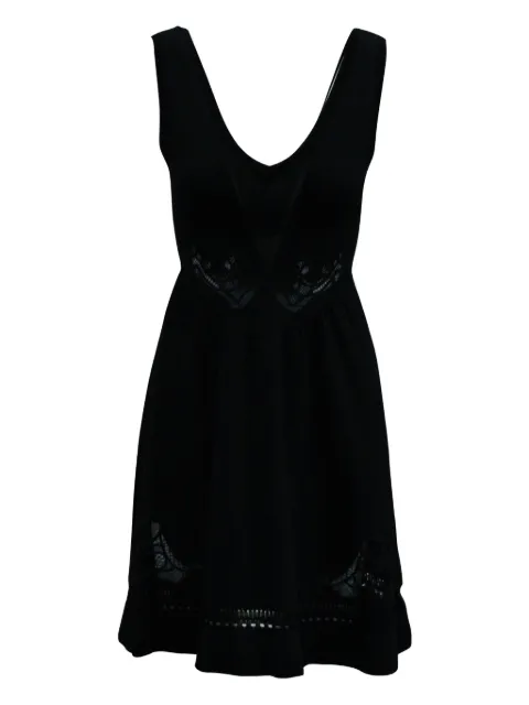 SANDRO lace-trimmed sleeveless mini dress