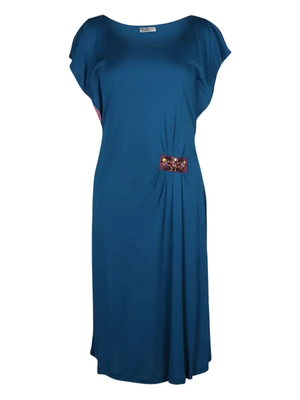 Robe Philosophy Di Alberta Ferretti – Taille 6US – Orange – Cocktail Mini – Fabriquée En Italie