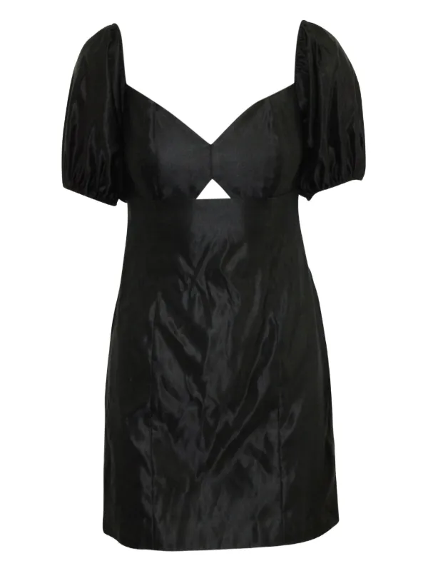 caroline constas black dress Caroline Constas Millie Gathered Poplin-paneled Jersey Midi Dress In Black
