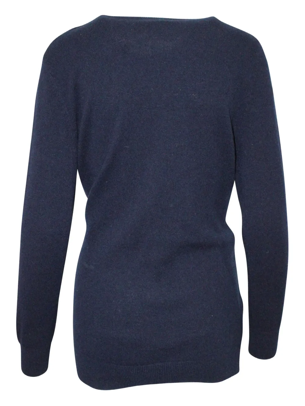 Pre-owned Sandro Suzanne Tie-waist Striped-sleeve Sweater In Blue