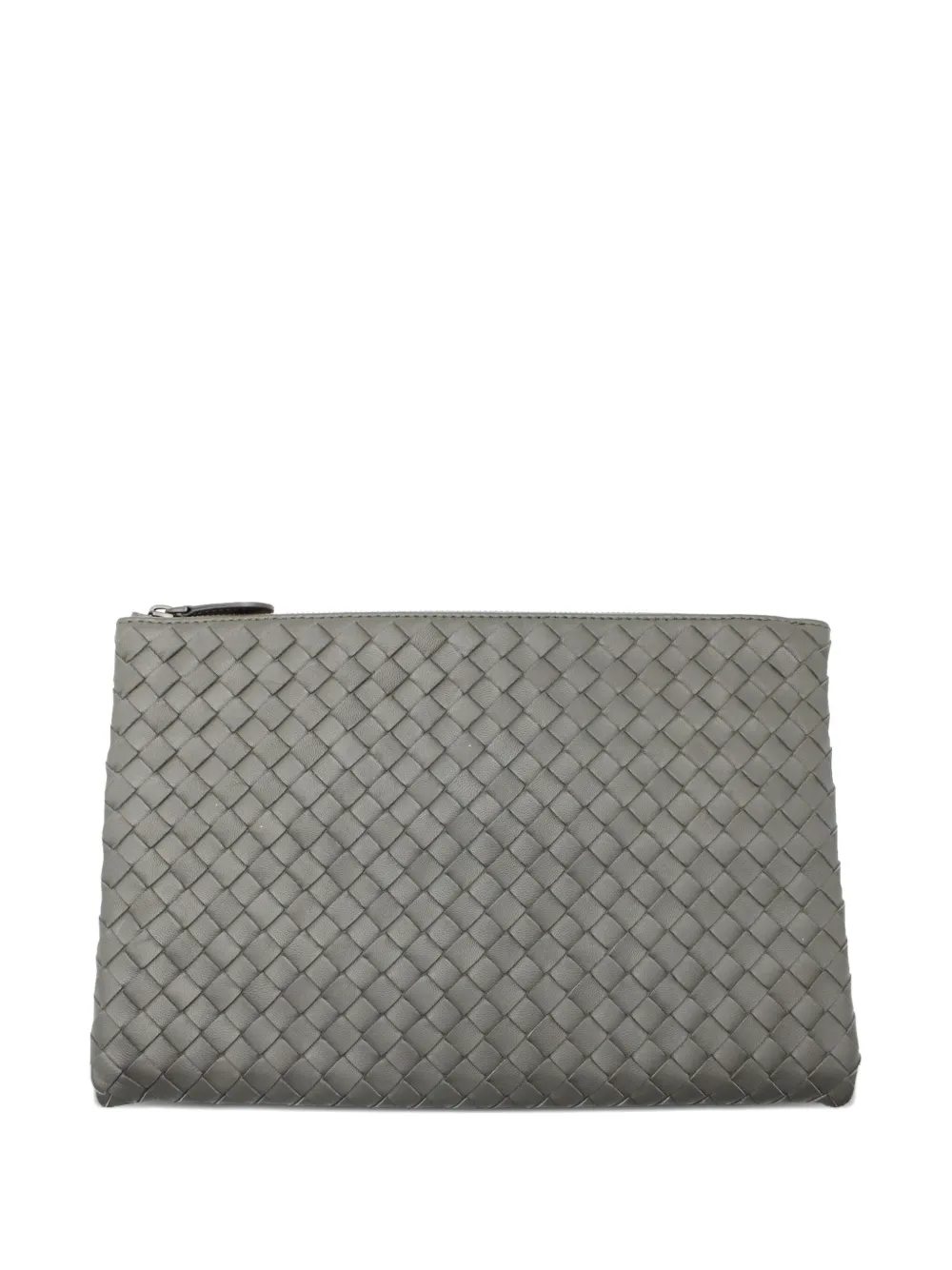 Bottega Veneta Pre-Owned Intrecciato leather pouch | Grey | Image 1