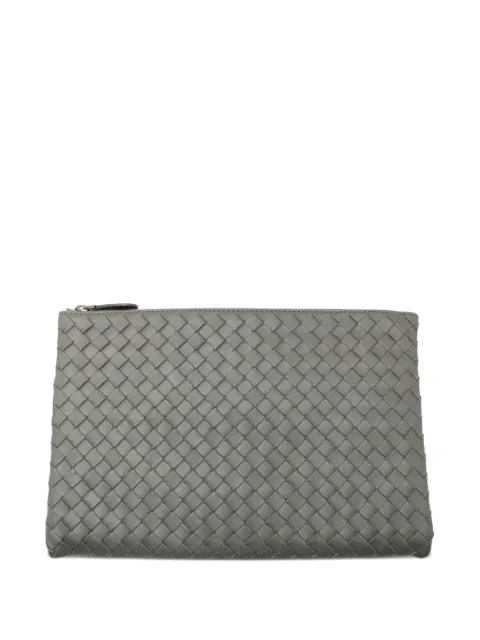 Bottega Veneta Pre-Owned باوتش جلد بتصميم إنترشياتو