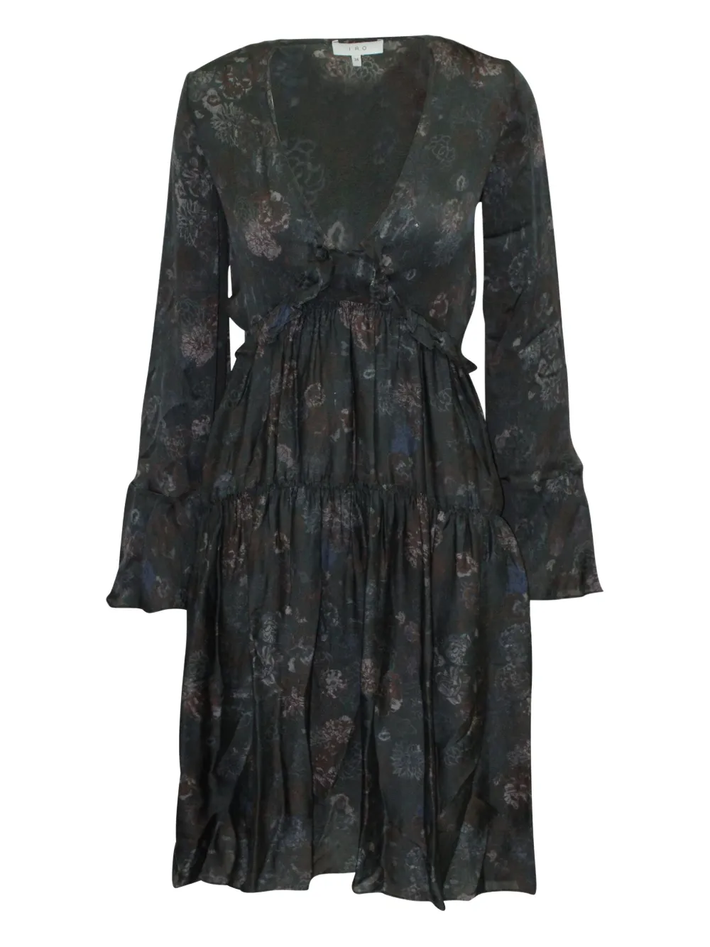IRO Ciclone floral-print tiered mini dress | Black | Image 1