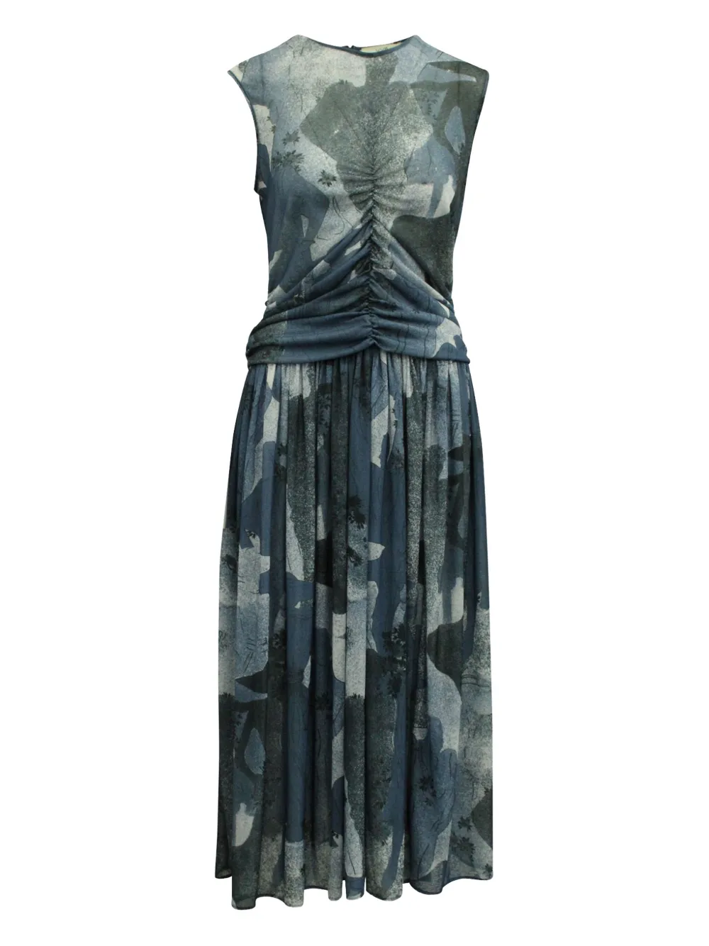 Victoria Beckham ruched-bodice midi dress | Blue | Image 1