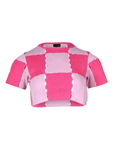 Jacquemus Pre-Owned patchwork ribbed T-shirt 