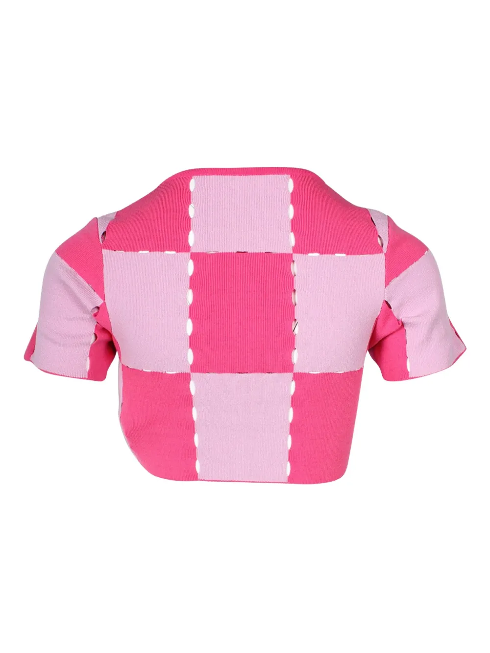 Pre-owned Jacquemus Patchwork Ribbed T-shirt In Pink