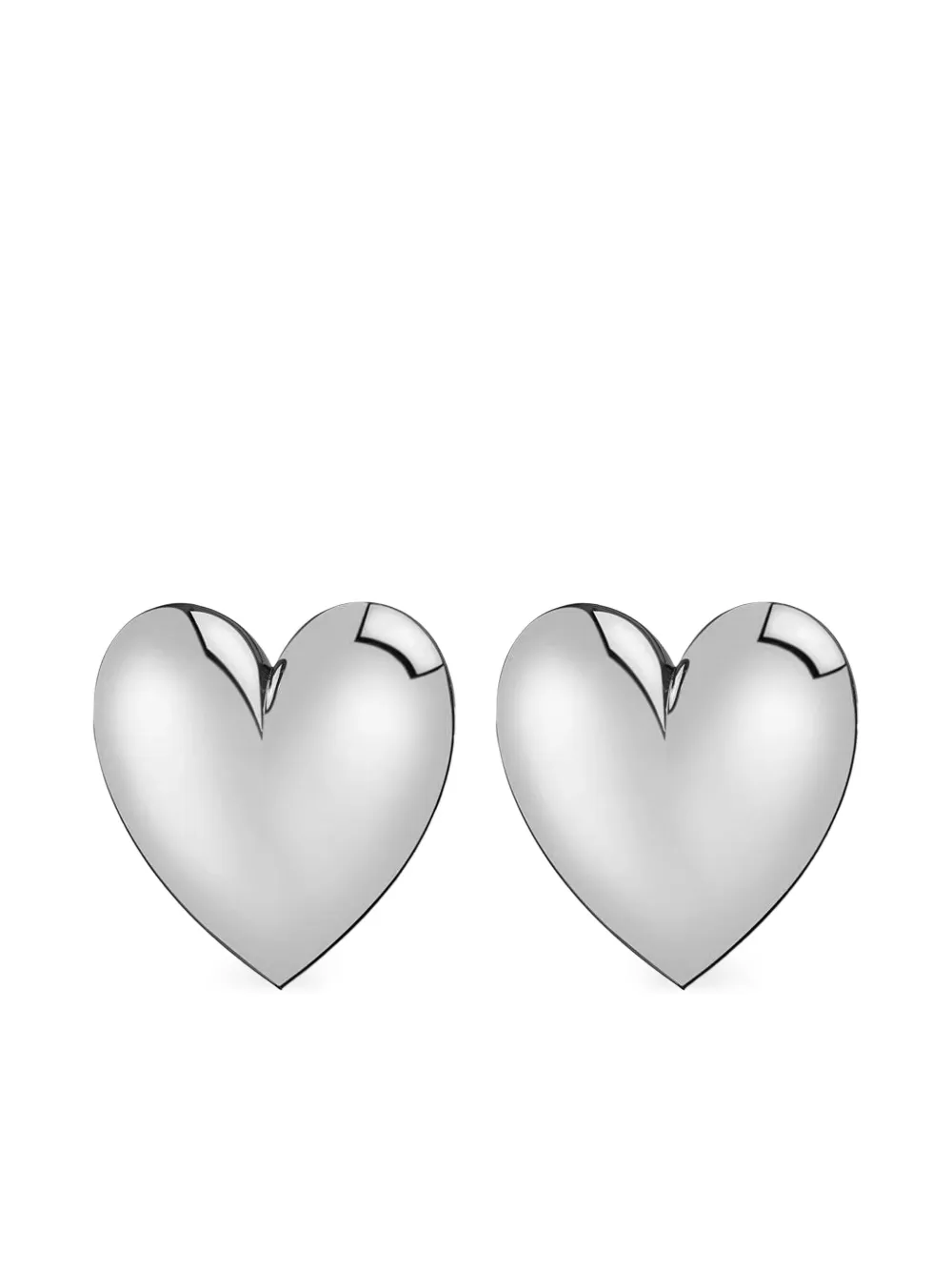 Jennifer Fisher Small Puffy Heart Earrings In Metallic
