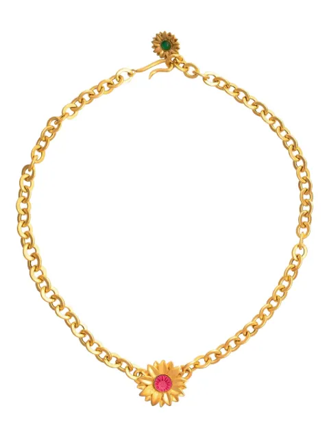 Of Rare Origin collar Sunflower en oro amarillo de 18kt