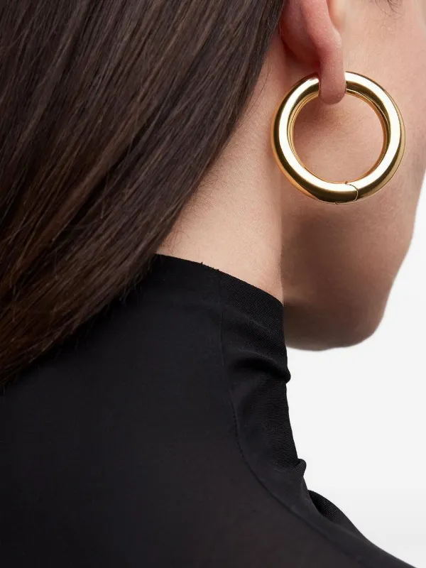 Jennifer Fisher Mini Samira Hinged Hoop Earrings in Gold