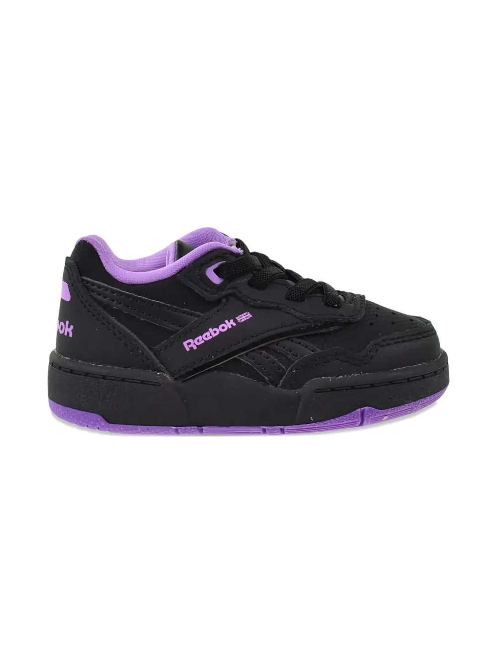 Reebok Kids BB 4000 Black/Digital Purple sneakers - Zwart