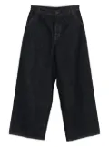 Uma Wang logo-patch jeans - Blue