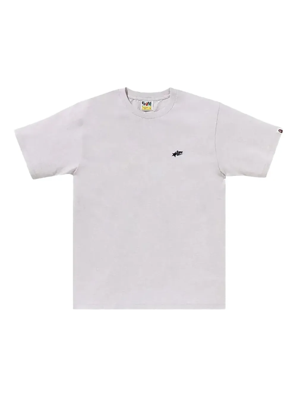 A Bathing Ape Stadium Shark One Point "grey" T-shirt In White