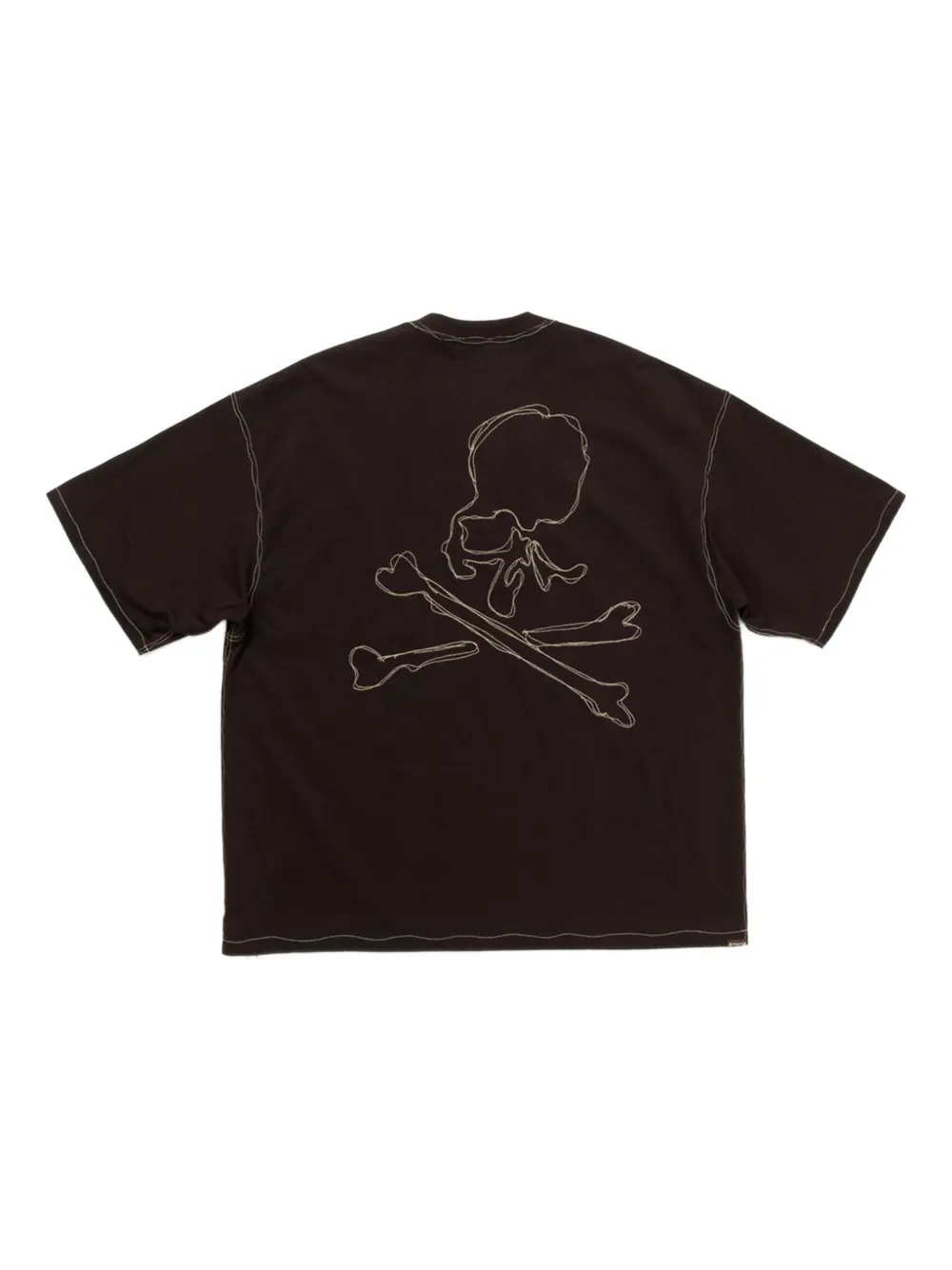 Mastermind Japan T-shirt met borduurwerk - Bruin