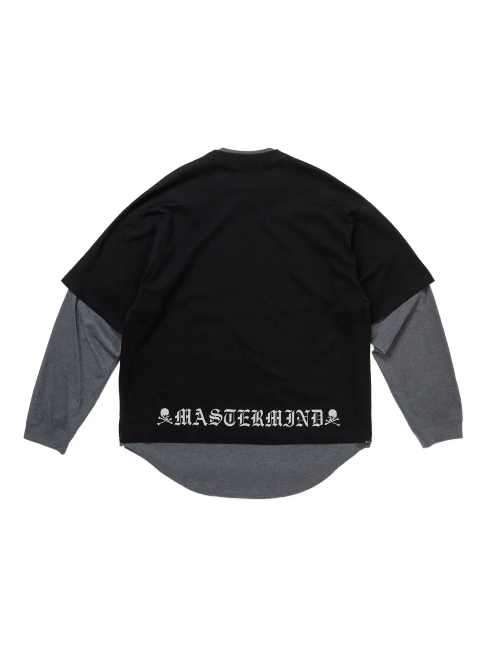 Mastermind Japan layered skull t-shirt - Zwart