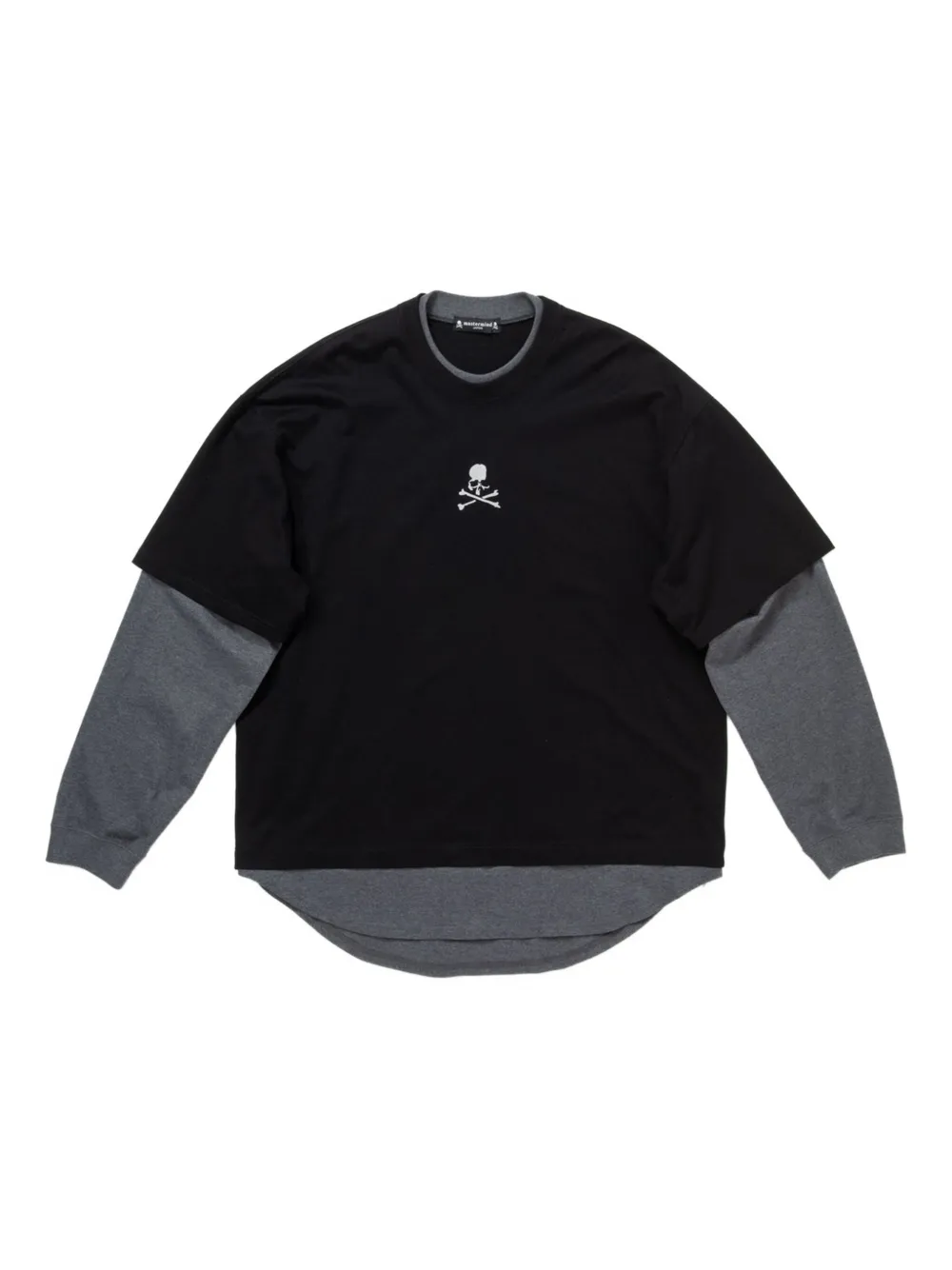 Mastermind Japan layered skull t-shirt | Black | Image 1