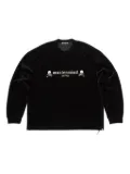 Mastermind Japan skull-embellished velour sweatshirt - Black