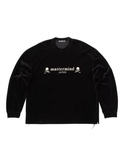 Mastermind Japan skull-embellished velour sweatshirt