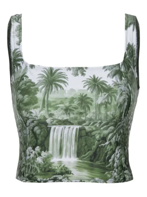 Triya Blusa Iris com estampa tropical