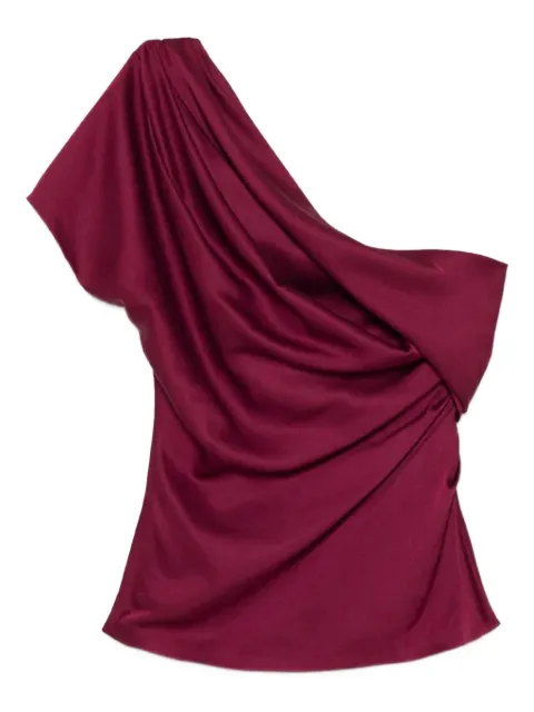 Simkhai blusa drapeada con hombro descubierto