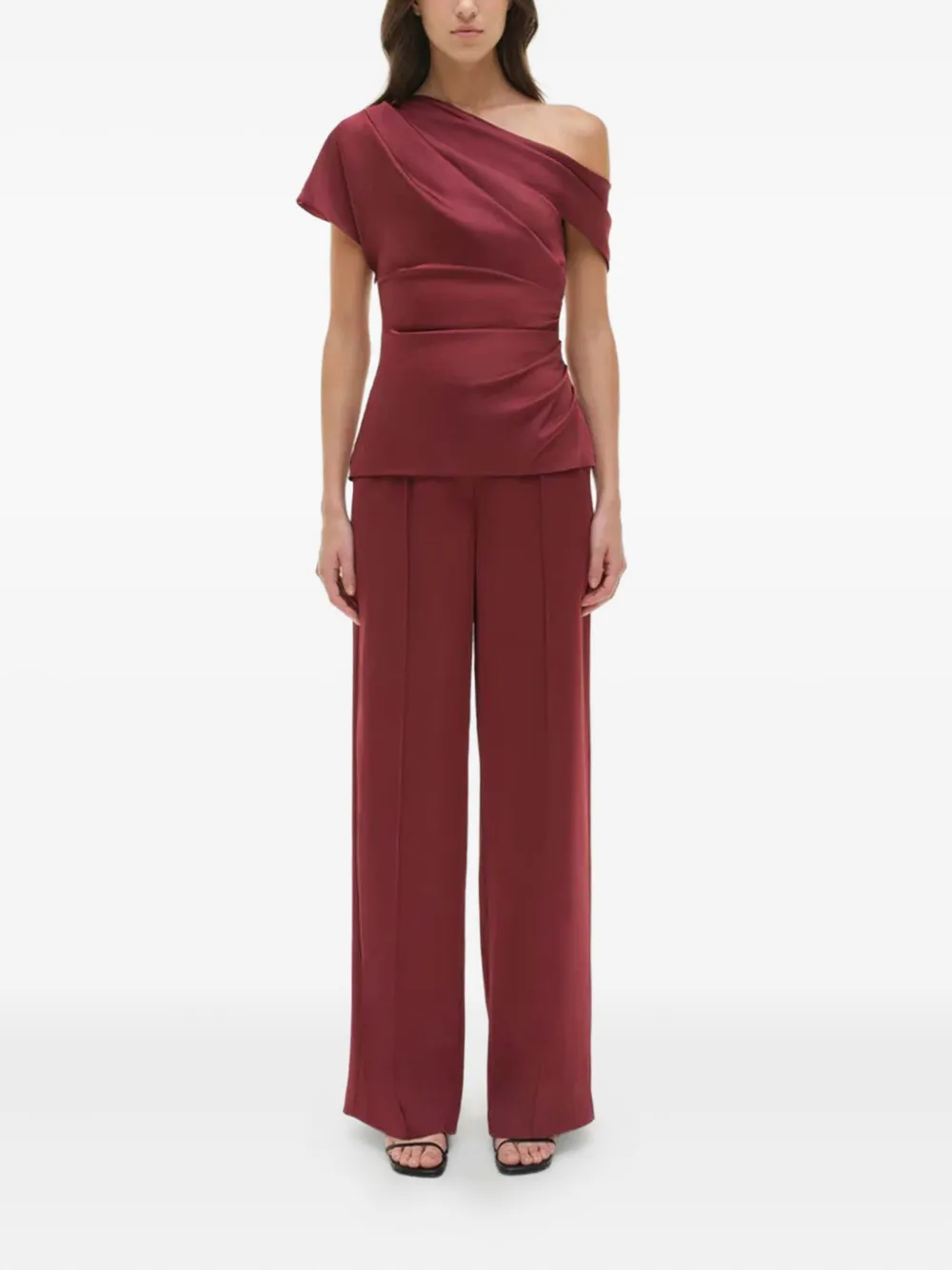 Simkhai draped one-shoulder blouse - Rood