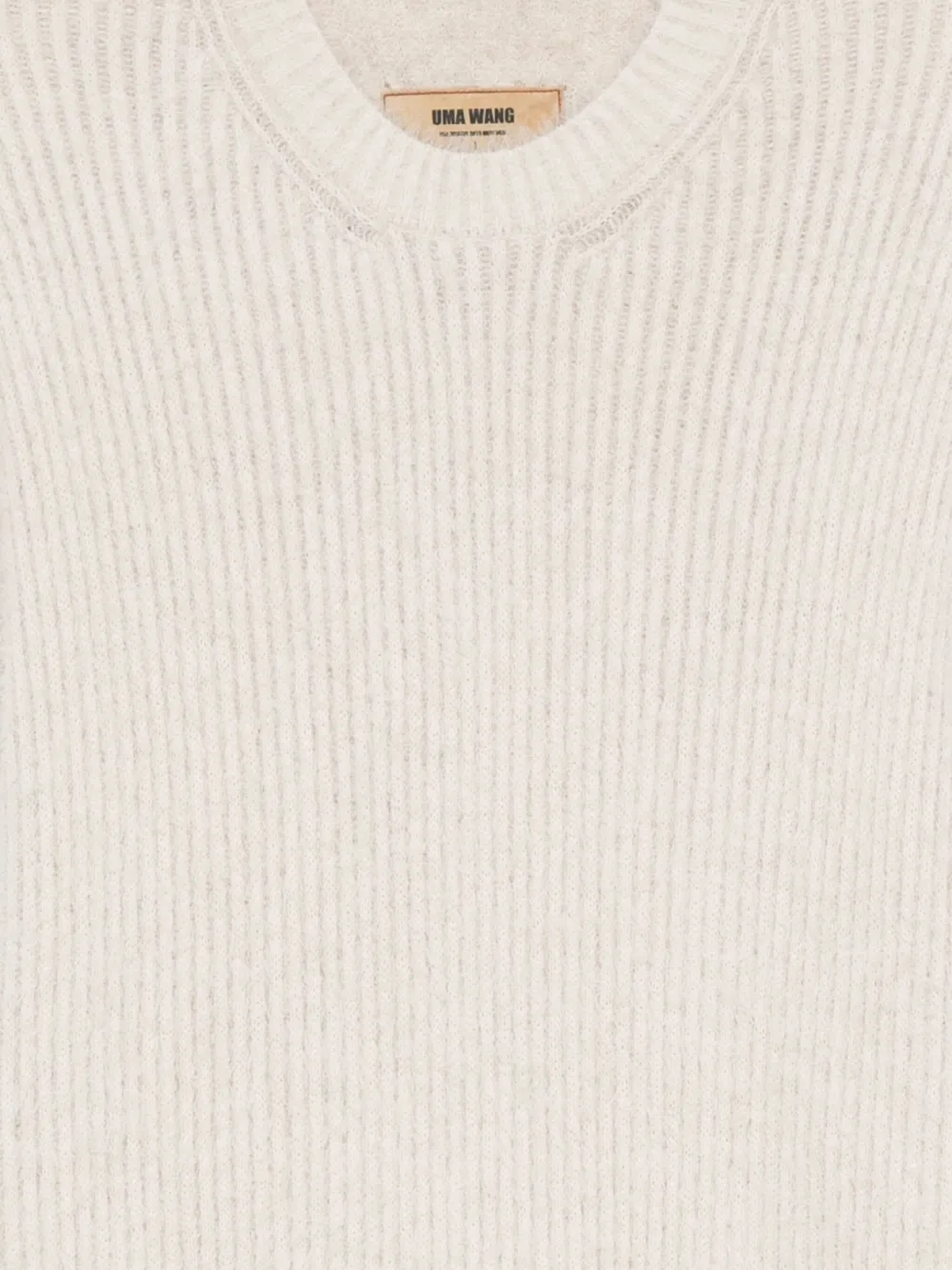 Uma Wang Ribgebreide trui Beige