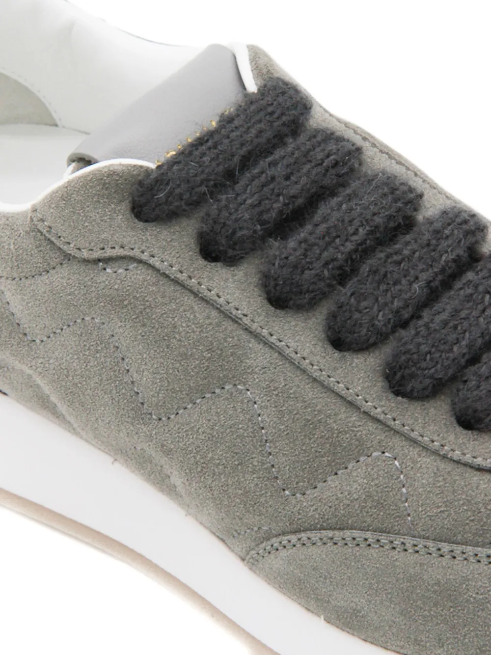 Fabiana Filippi quilted suede sneakers Grey