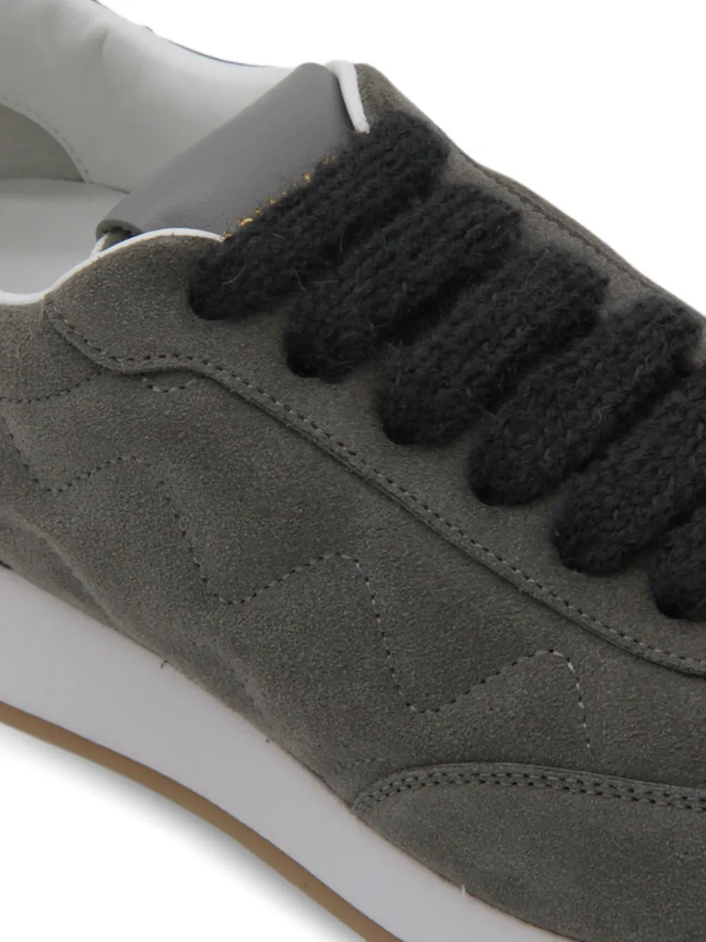 Fabiana Filippi Gewatteerde suède sneakers Grijs