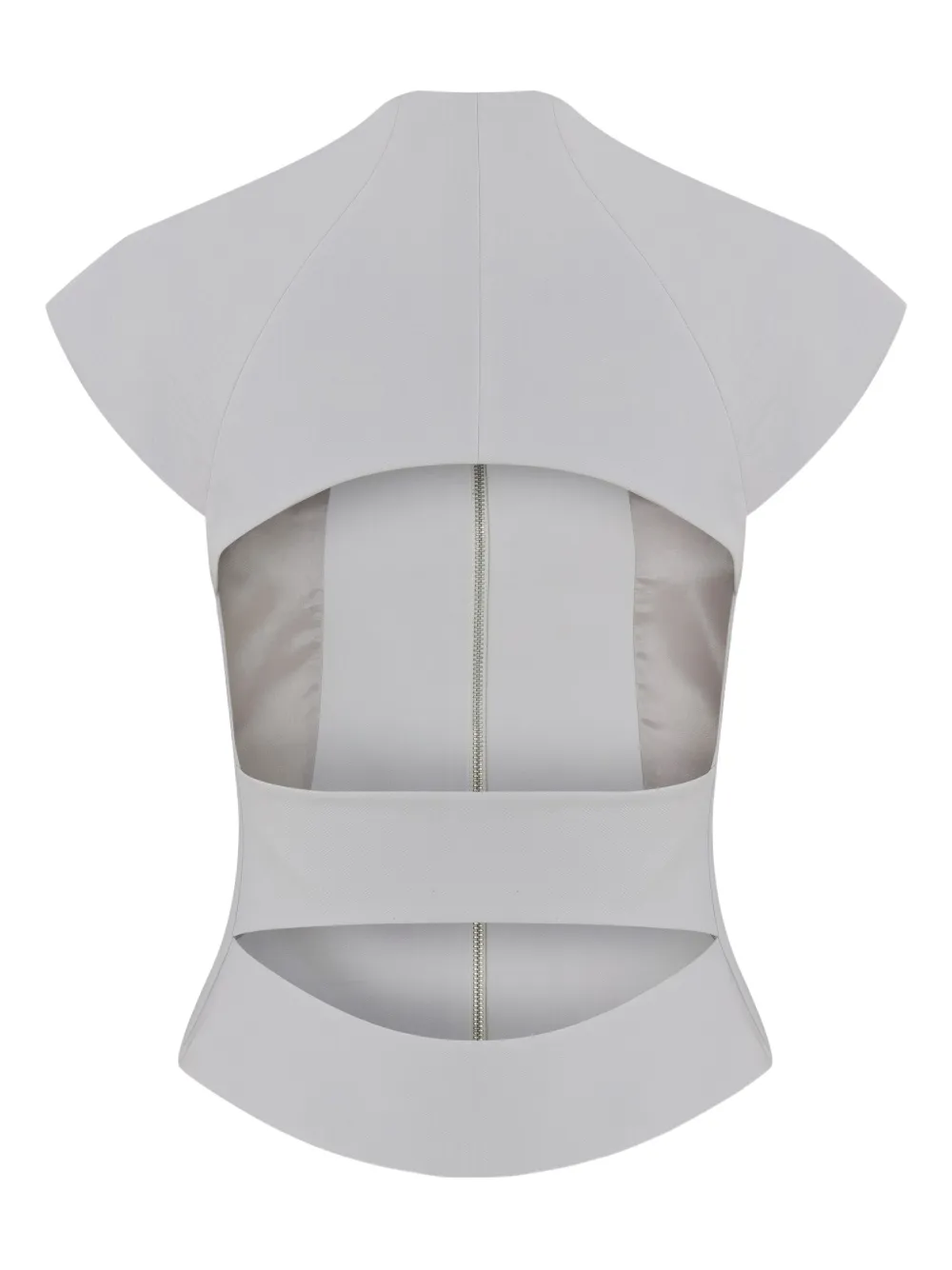  Gloria Coelho Zip-fastening Cropped Top - Grey 