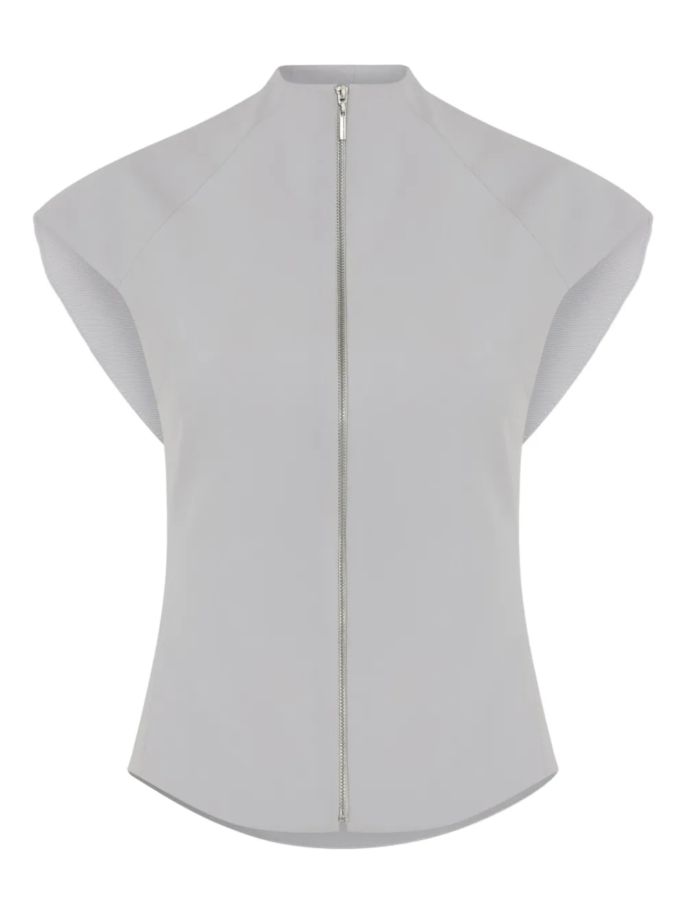 Gloria Coelho Top crop con zip - Grigio