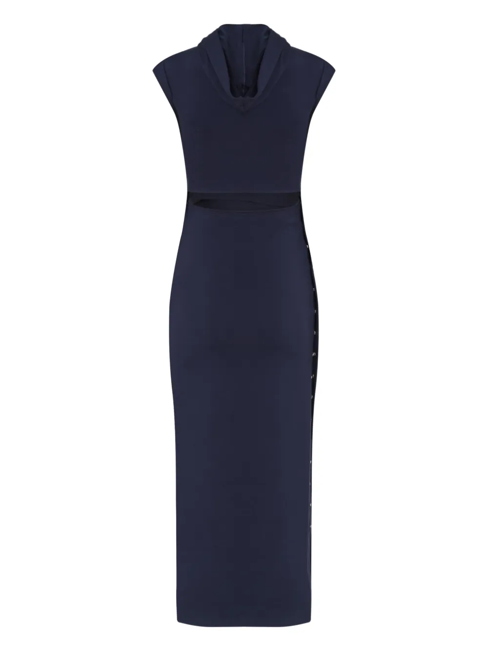 Gloria Coelho Midi-jurk met knoopdetail - Blauw