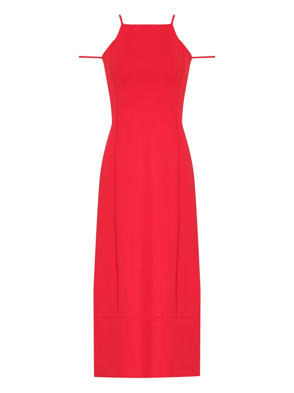 Gloria Coelho Abito midi con cut-out - Rosso
