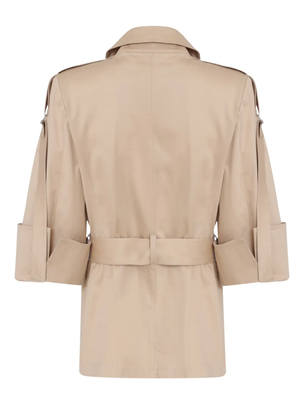  Gloria Coelho Patch-pocket Belted Jacket - Neutrals 