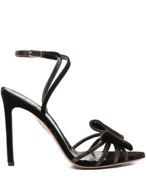 Aquazzura 105mm bow ankle-strap sandals